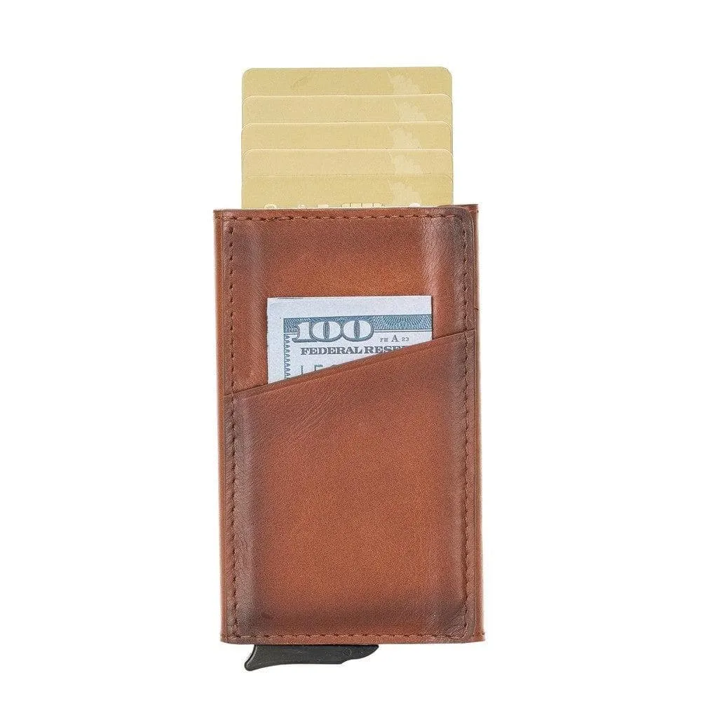 Torres Leather Mechanical Card Holder