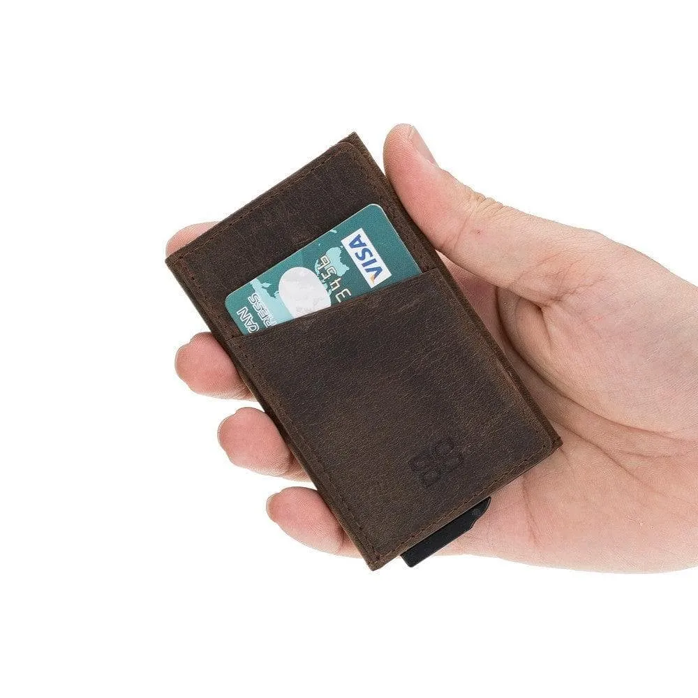 Torres Leather Mechanical Card Holder