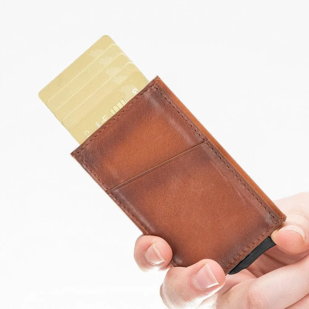 Torres Leather Mechanical Card Holder