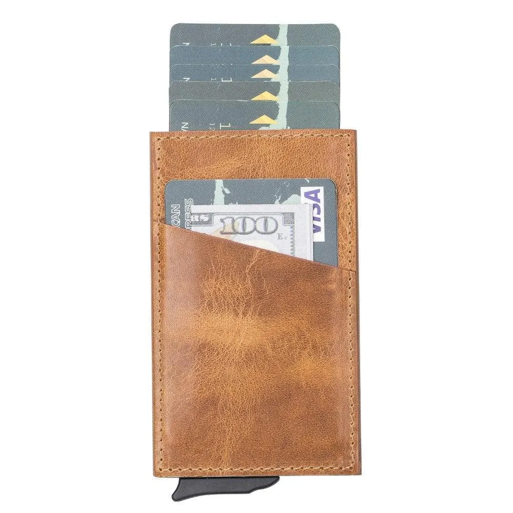 Torres Leather Mechanical Card Holder