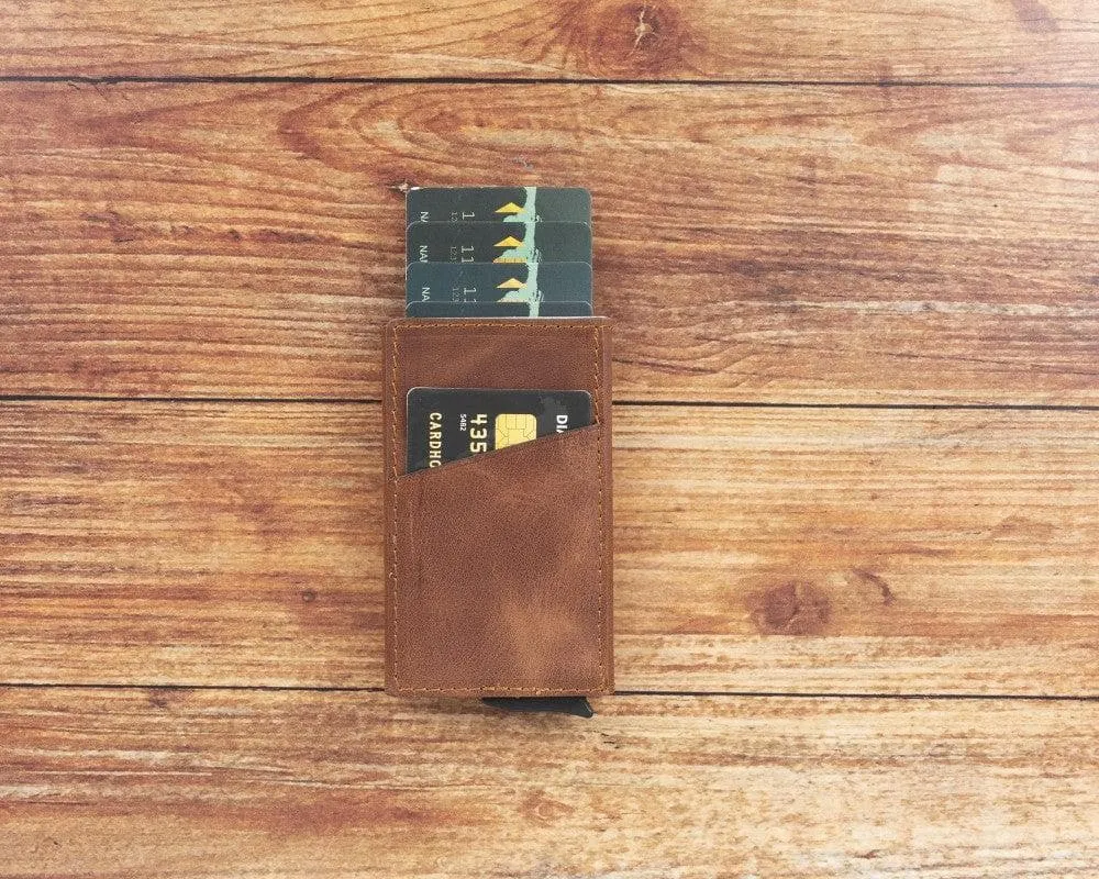 Torres Leather Mechanical Card Holder