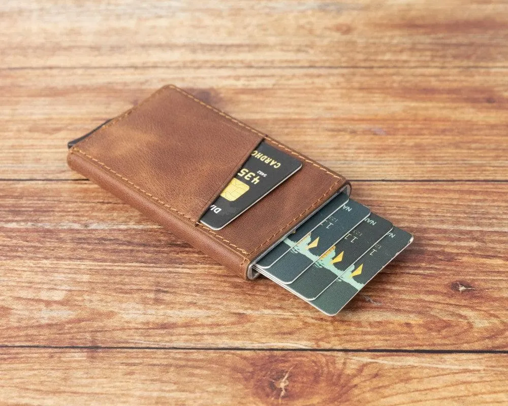 Torres Leather Mechanical Card Holder