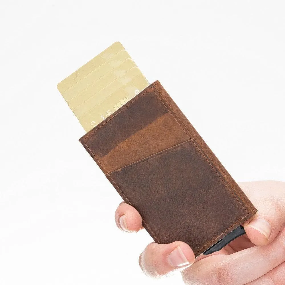 Torres Leather Mechanical Card Holder
