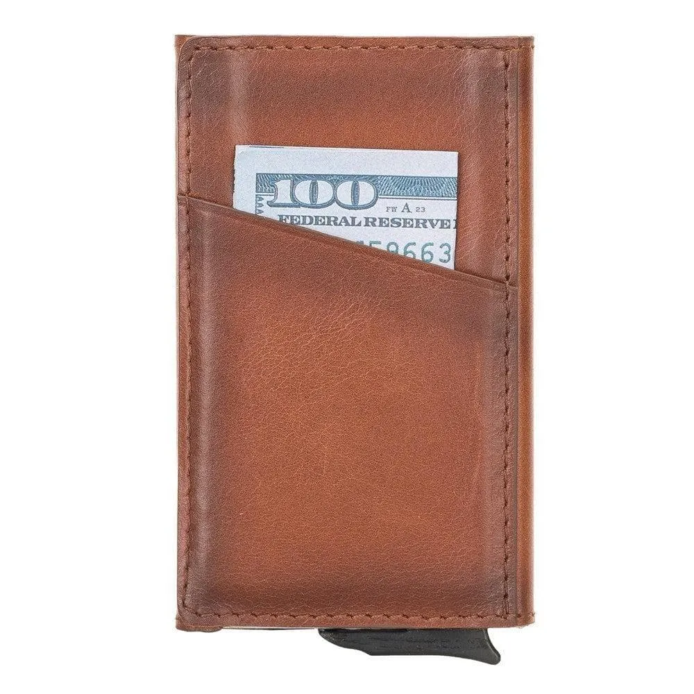 Torres Leather Mechanical Card Holder