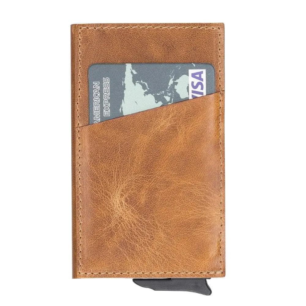 Torres Leather Mechanical Card Holder