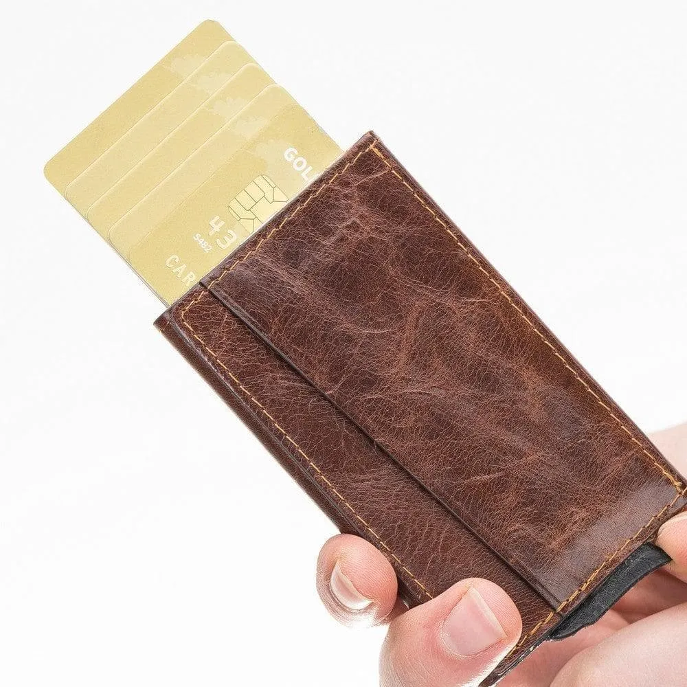 Torres Leather Mechanical Card Holder