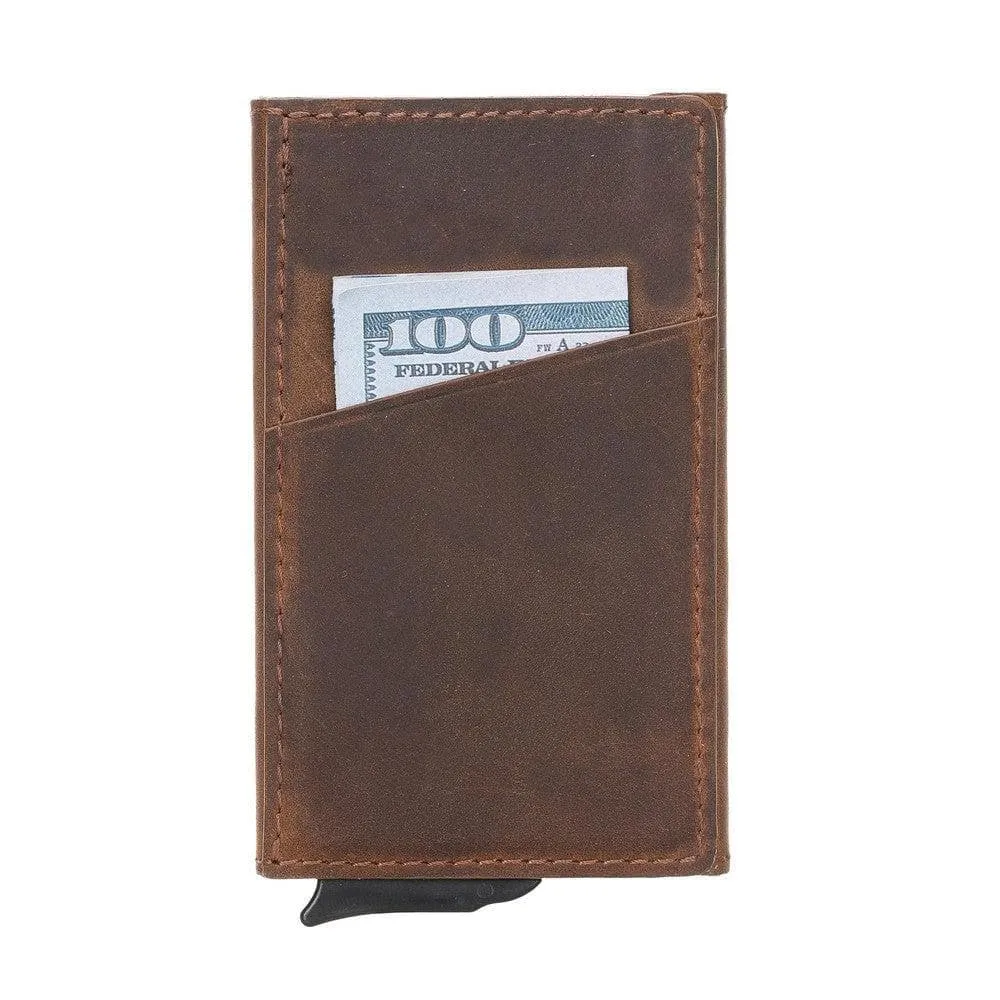Torres Leather Mechanical Card Holder