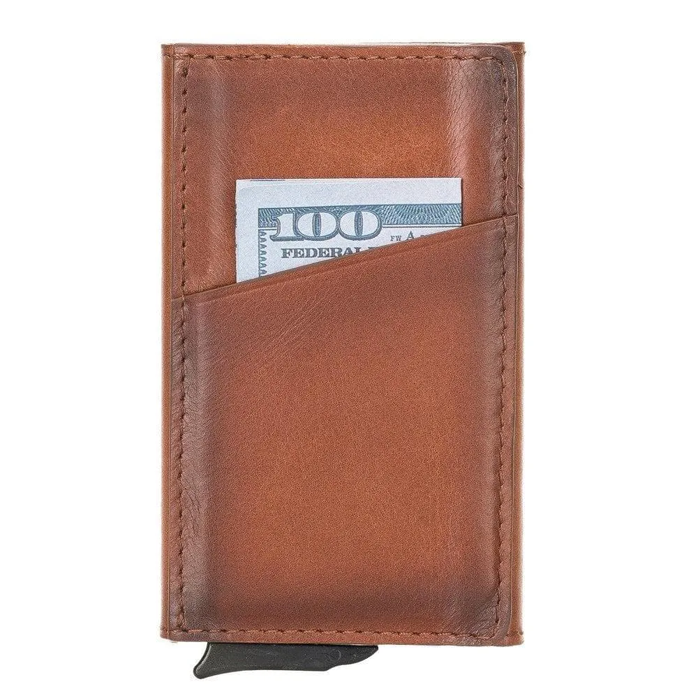 Torres Leather Mechanical Card Holder