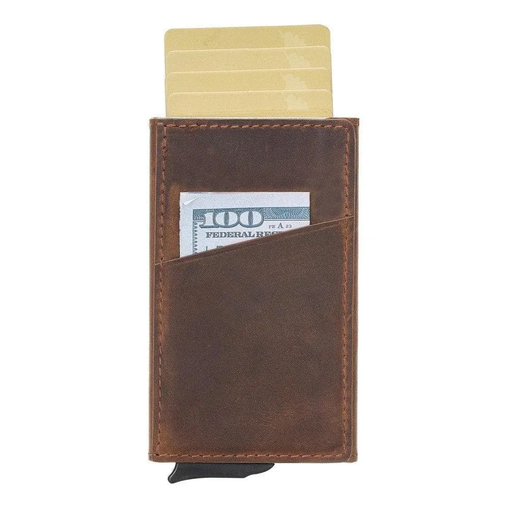 Torres Leather Mechanical Card Holder