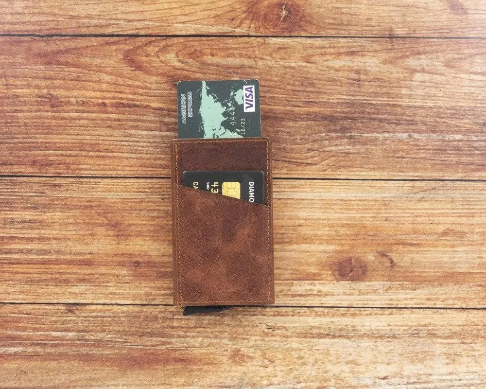 Torres Leather Mechanical Card Holder