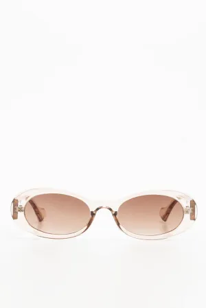 Transparent Frame Sunglasses Natural