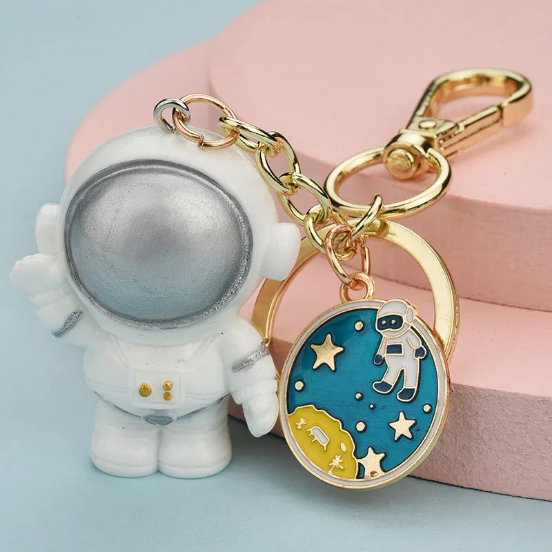 Wholesale Cartoon Resin Metal Astronaut Spaceman Keychain JDC-KC-WS149