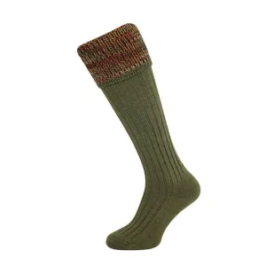 William Powell Katrine Ladies Merino Shooting Socks - Dark Olive