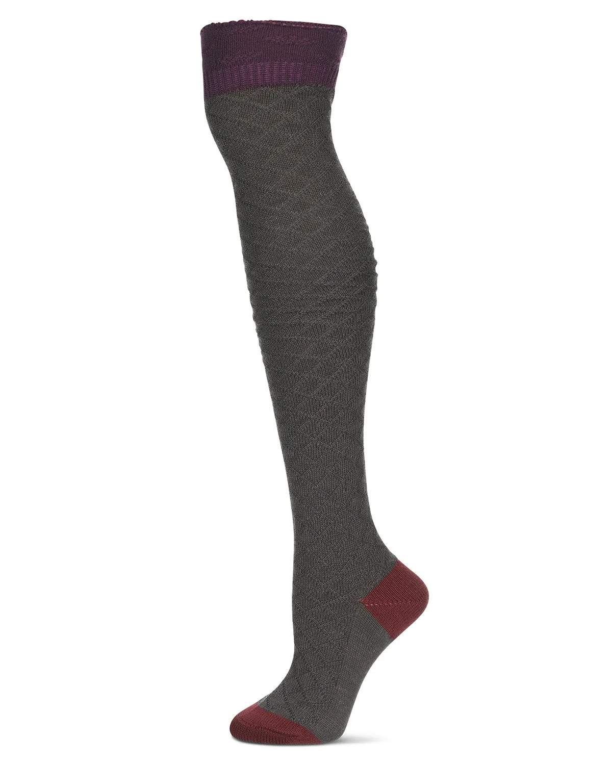 Women's Leaf Burst Over The Knee Warm Knit Sock